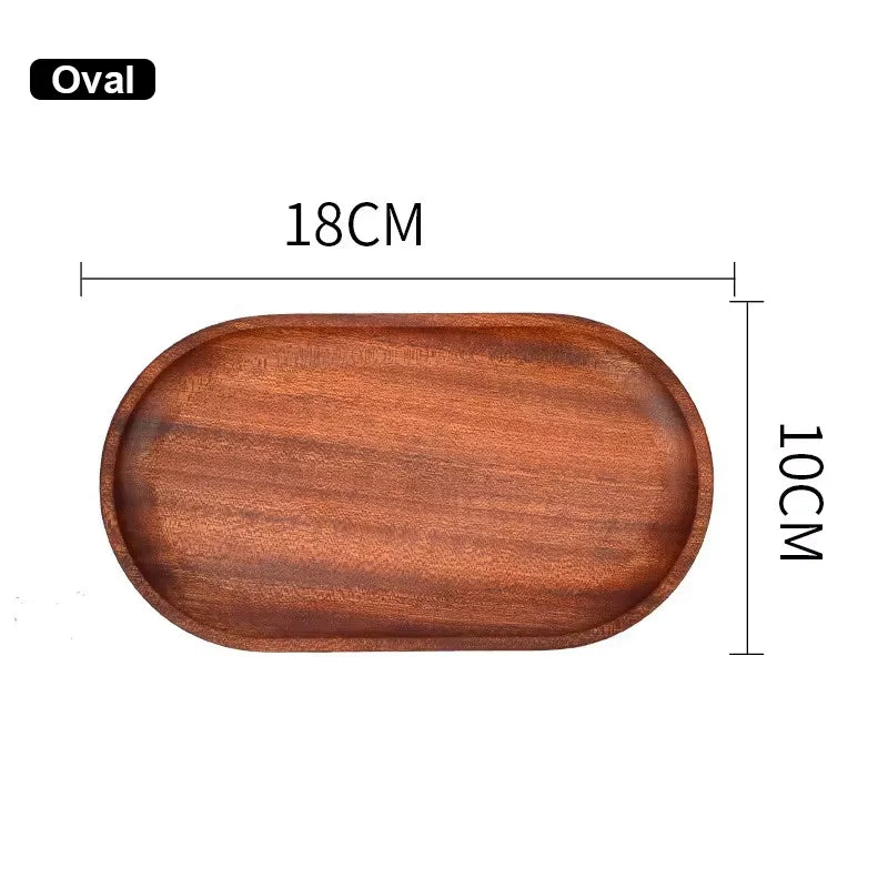 Vassoio In Legno Di Noce Ins Wind Rettangolare Piatto Da Pranzo Piccolo Per Tè Caffè Torta Pane Giapponese Massello