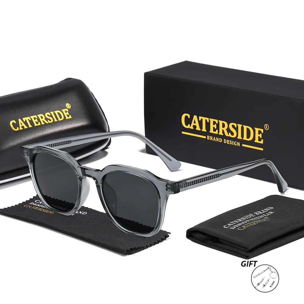 Caterside Occhiali Da Sole Polarizzati Per Uomo Lenti Quadrate UV400 All Aperto Leggeri E Confortevoli