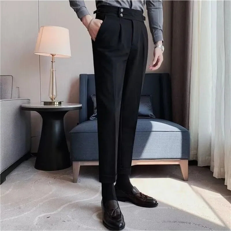 Pantaloni Eleganti Slim Fit Napoli Da Uomo Leggeri Casual Italia Retro Premium Lusso Per Il Tempo Libero Primavera 2026