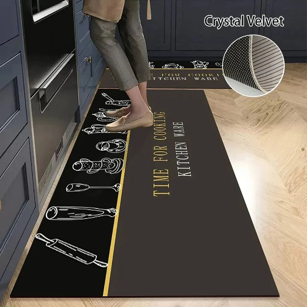 Tappetino Da Cucina Antiscivolo Lungo In Velluto Cristallo Per Soggiorno E Camera Da Letto Zerbino Tappeti Assorbenti