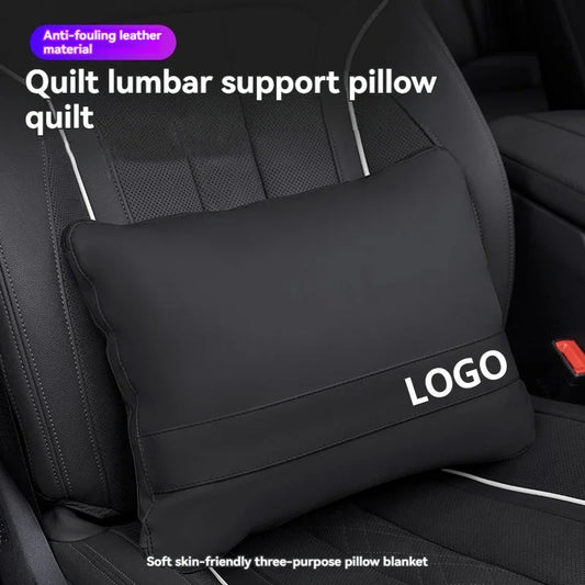Cuscino per cuscino in vita con cuscino trapuntato per coperta per auto multifunzionale con pieghevole a doppio scopo per accessori interni per la vita e lo schienale