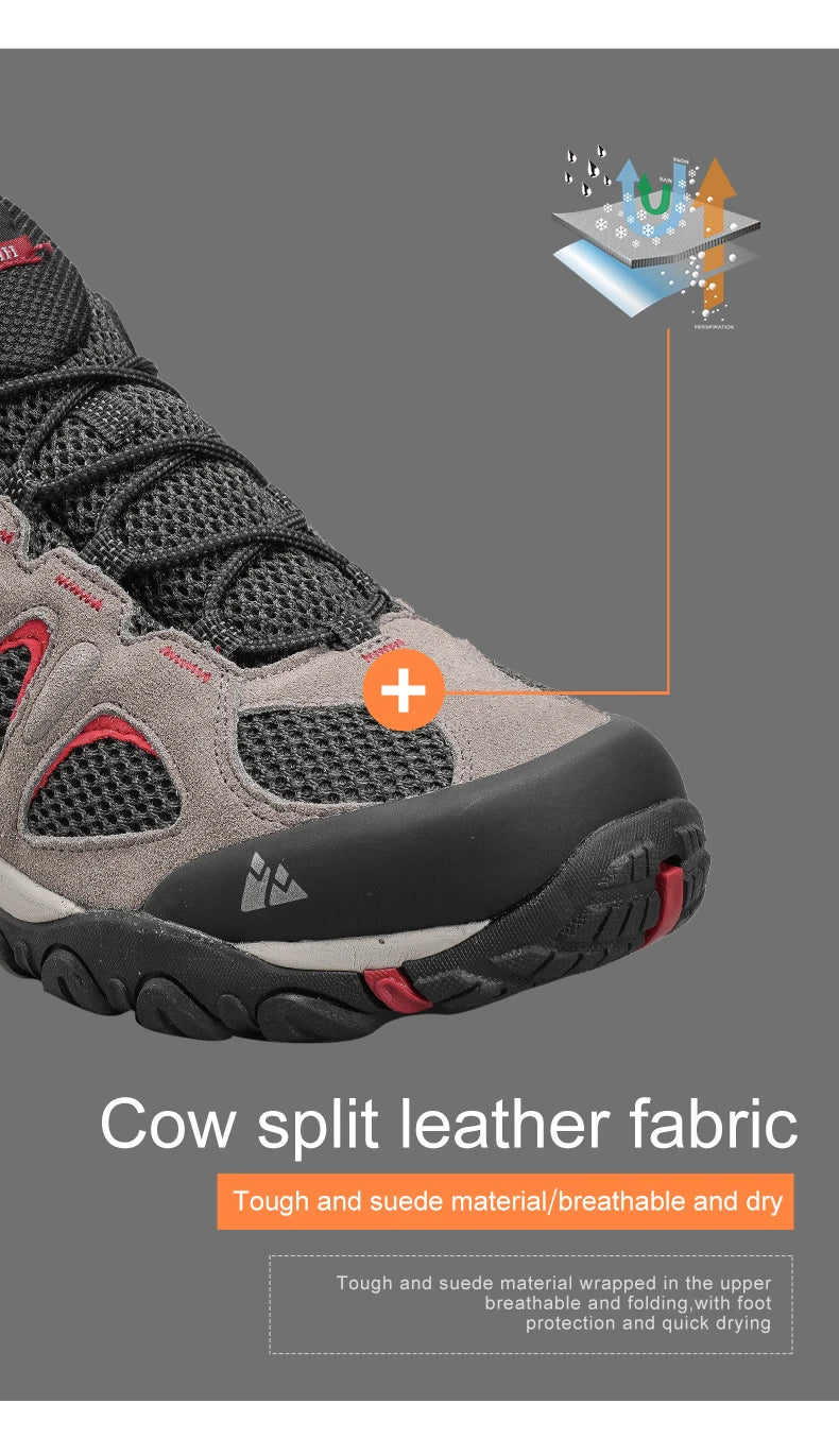 Hikeup Scarpe Da Uomo Traspiranti Da Trekking All'aperto Antispruzzo Mountain Climbing Sport Sneaker Da Trekking