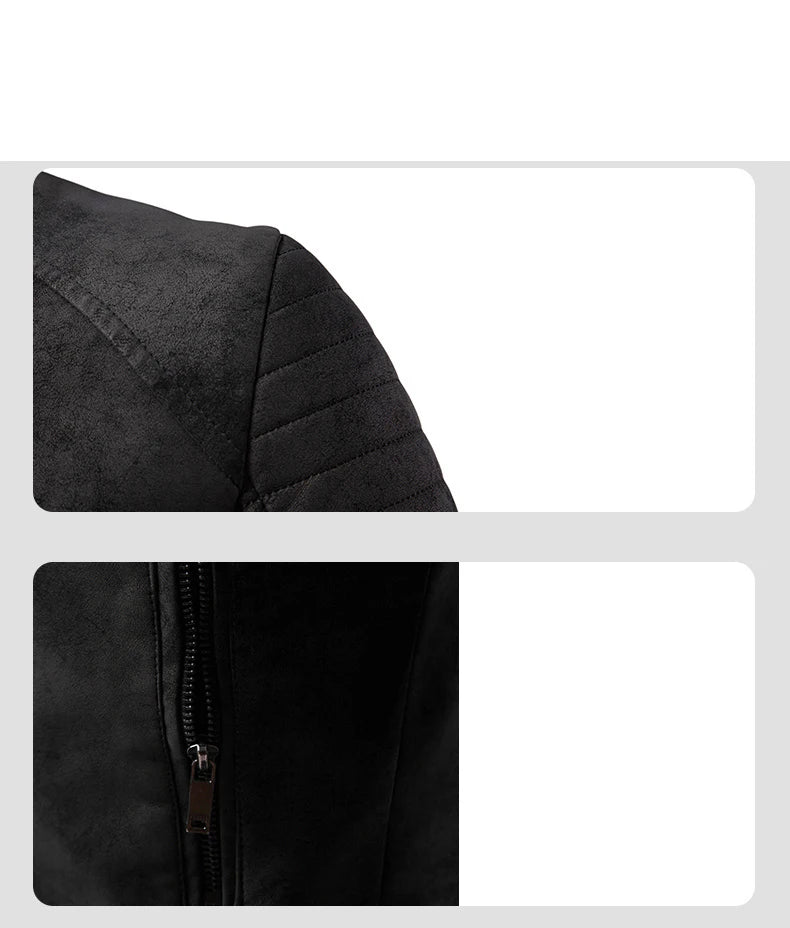 Cappotto Da Uomo Antivento Traspirante Autunno Inverno Giacca Casual Pelle Retrò Colletto Coreano Versatile