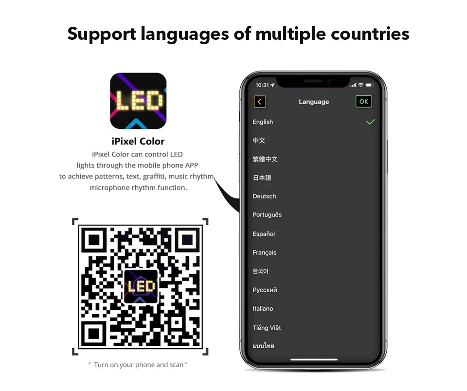 Pannello Pixel A Matrice 16x96 LED Per Insegne Pubblicitarie Scorrimento Luci Controllo App Bluetooth USB 5V