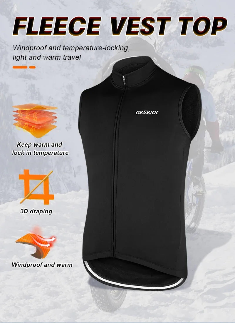 Giacca Ciclismo Invernale Termica Unisex Tasche Riflettente Protezione Dal Vento Traspirante MTB