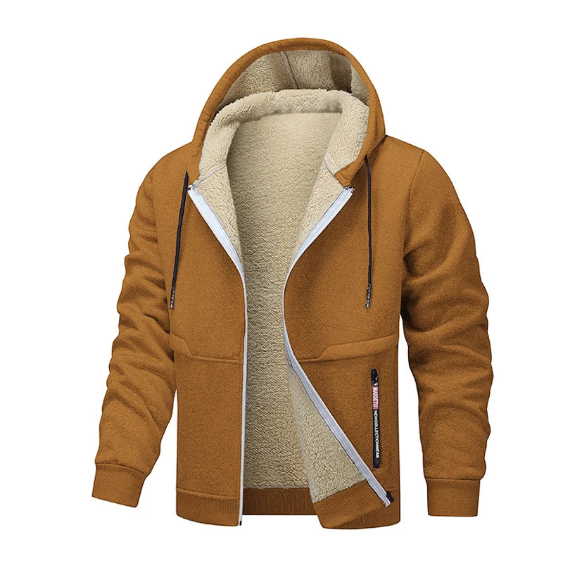 Felpa con Cappuccio da Uomo Animal Game in Pile Sherpa Calore Massimo e Morbida per Inverno