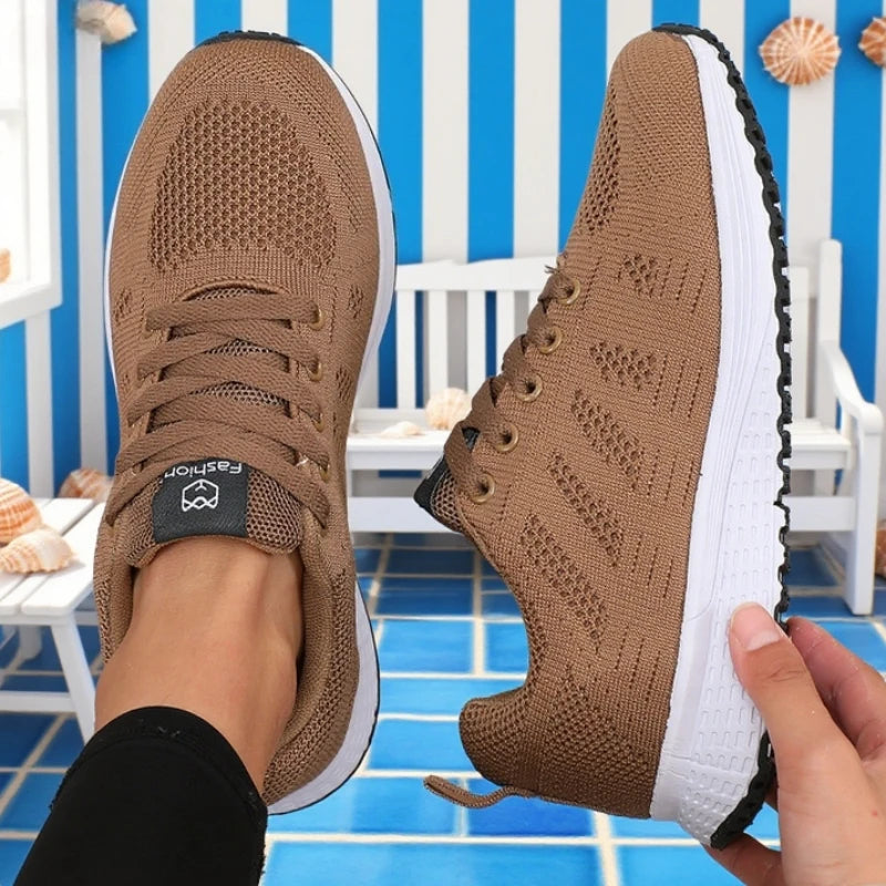 Scarpe Da Ginnastica Da Donna Leggere Da Corsa In Mesh Traspiranti Colorate Tacchi Bassi 1-3 Cm