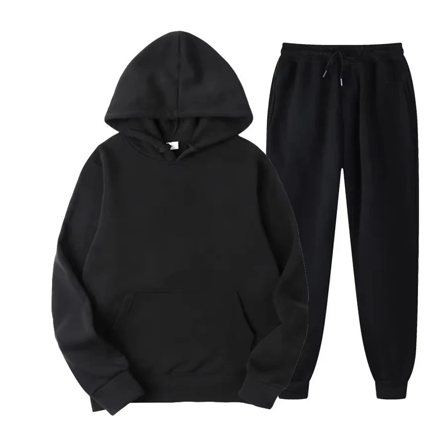 Tuta Uomo Invernale Morbida Ecologica 2025 Set Pantaloni Jogging 2 Pezzi Fitness Corsa Abbigliamento Sportivo Maschile