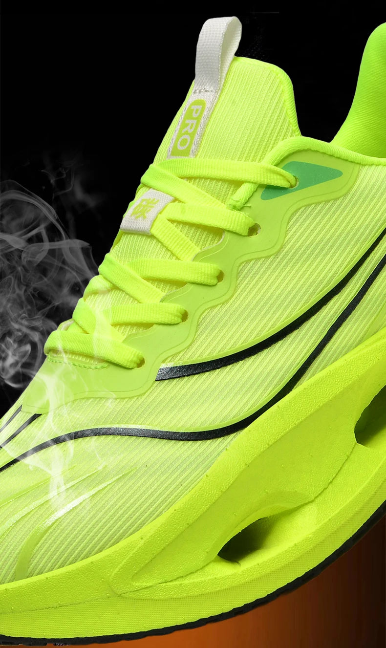 Scarpe Da Corsa Sportive Unisex Uomo Donna Maratona Carbon Board Cuscino Aria Antiscivolo Leggere Traspiranti