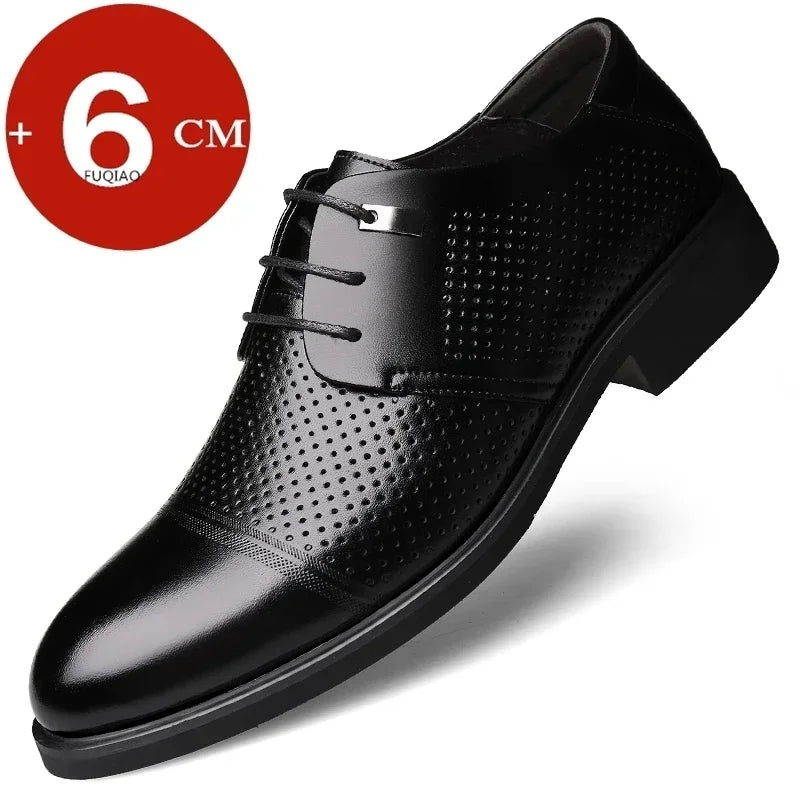 Scarpe Da Uomo Con Aumento Altezza 6 Cm Traspiranti Con Soletta Invisibile Per Uso Quotidiano