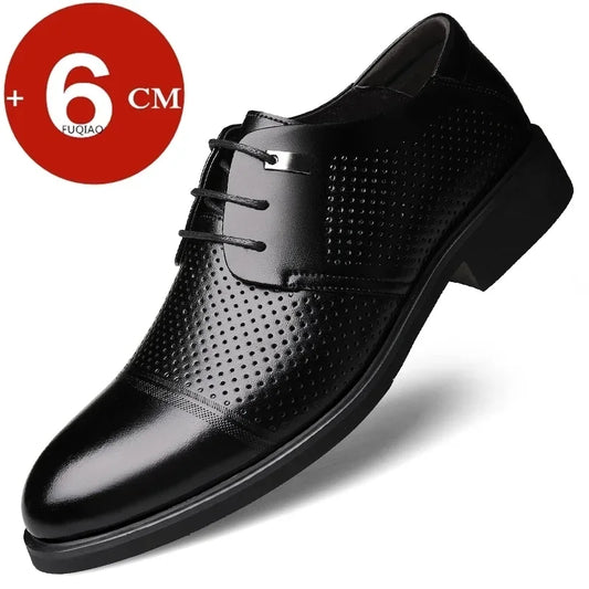 Scarpe Da Uomo Con Aumento Altezza 6 Cm Traspiranti Con Soletta Invisibile Per Uso Quotidiano
