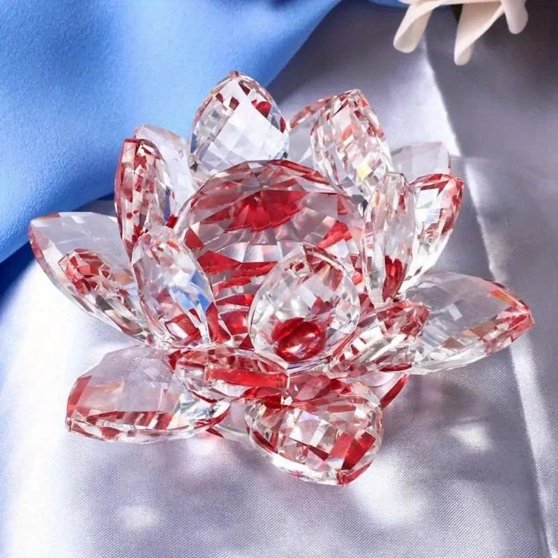 Figurina Fiore Di Loto In Vetro Cristallo Nozze E Casa Collezione Ornamenti Da Tavolo Regalo Souvenir