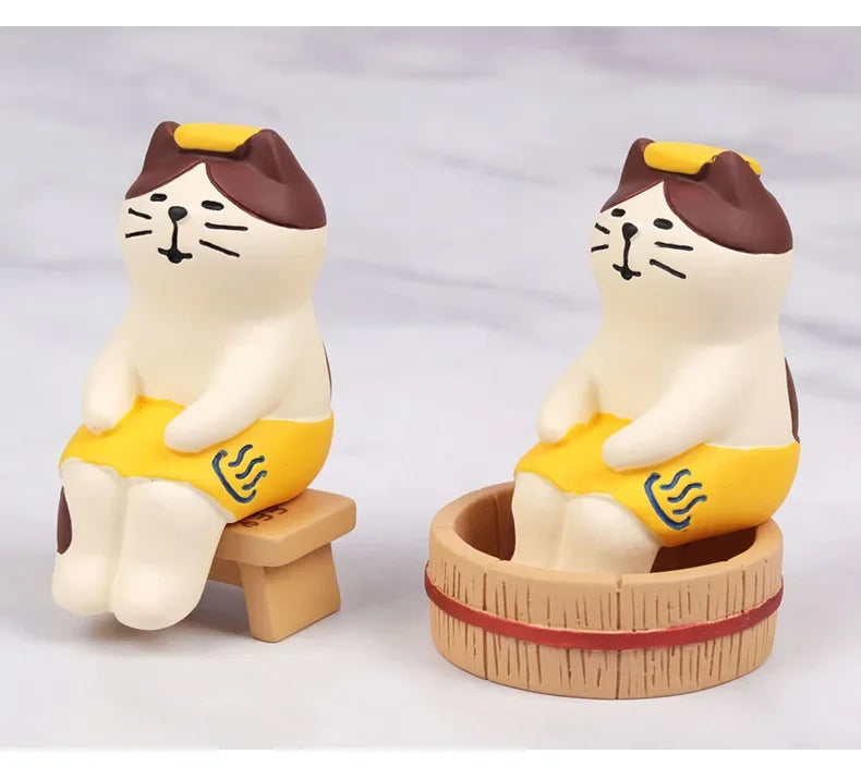 Gatto Limone In Resina Miniatura Pomelo Bath Series Decorazione Da Scrivania Regalo In Stile Giapponese Per Bambini 2024