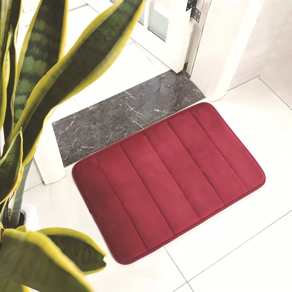 Tappetino Antiscivolo Per Bagno Trapuntato In Pile Corallo VIKAMA Assorbente E Resistente Per Ingresso Domestico