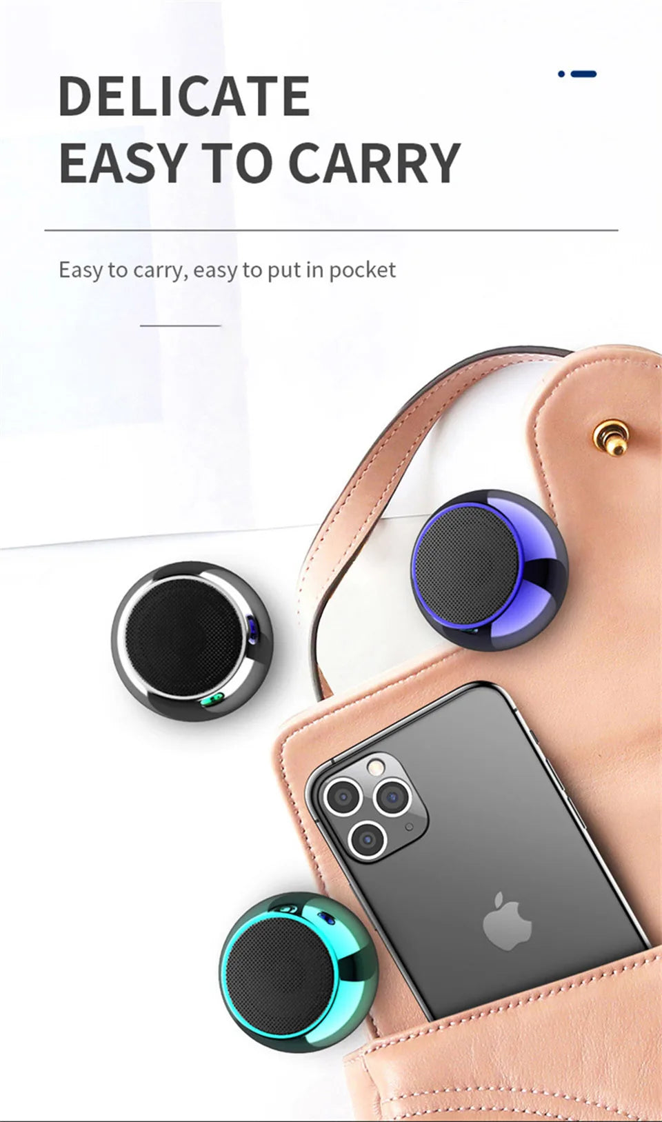 Mini Altoparlante Bluetooth Con Microfono TWS Cassa Di Risonanza Portatile HiFi Per Musica Su Smartphone Tablet Metallo
