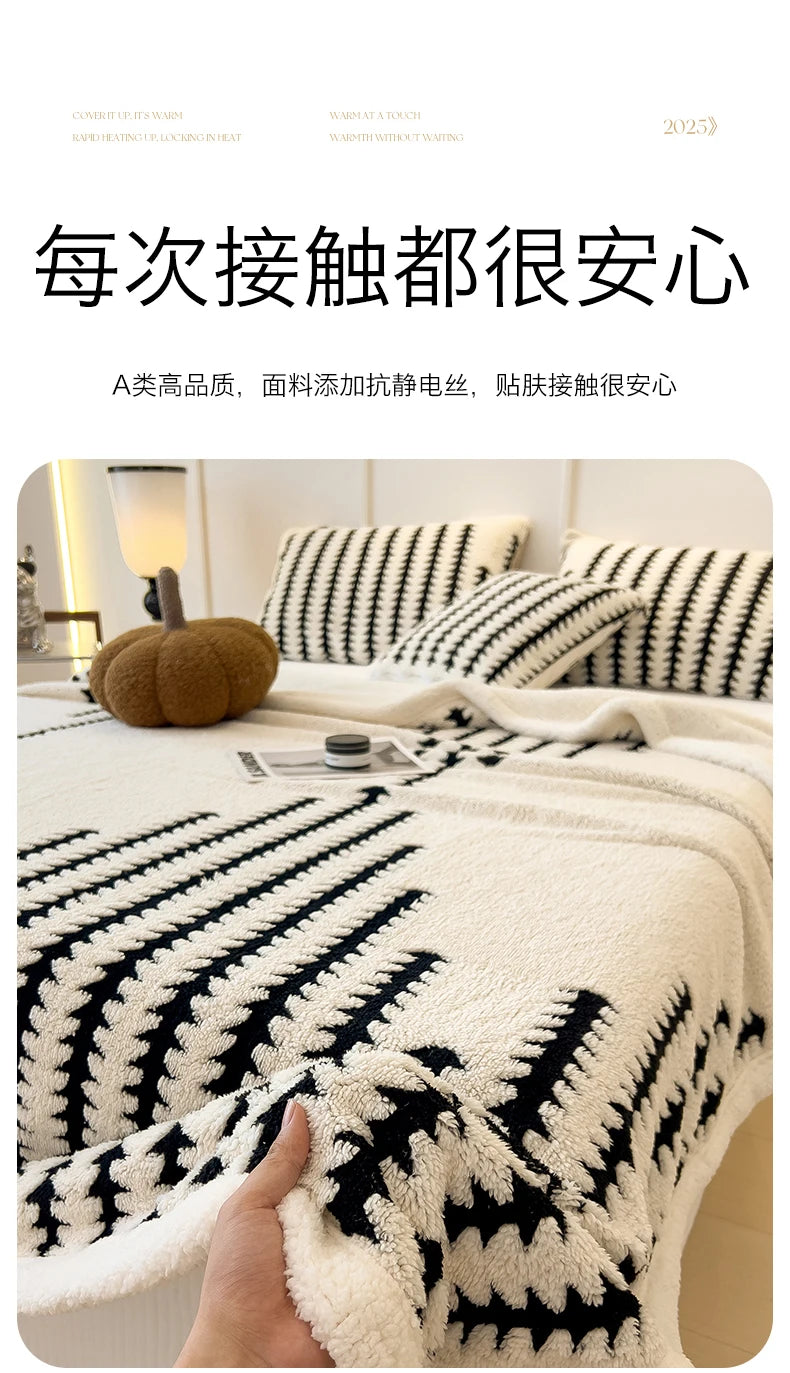Coperta In Flanella Morbida Multifunzionale Queen Size Antistatica Portatile Per Pisolino Confortevole Delicata