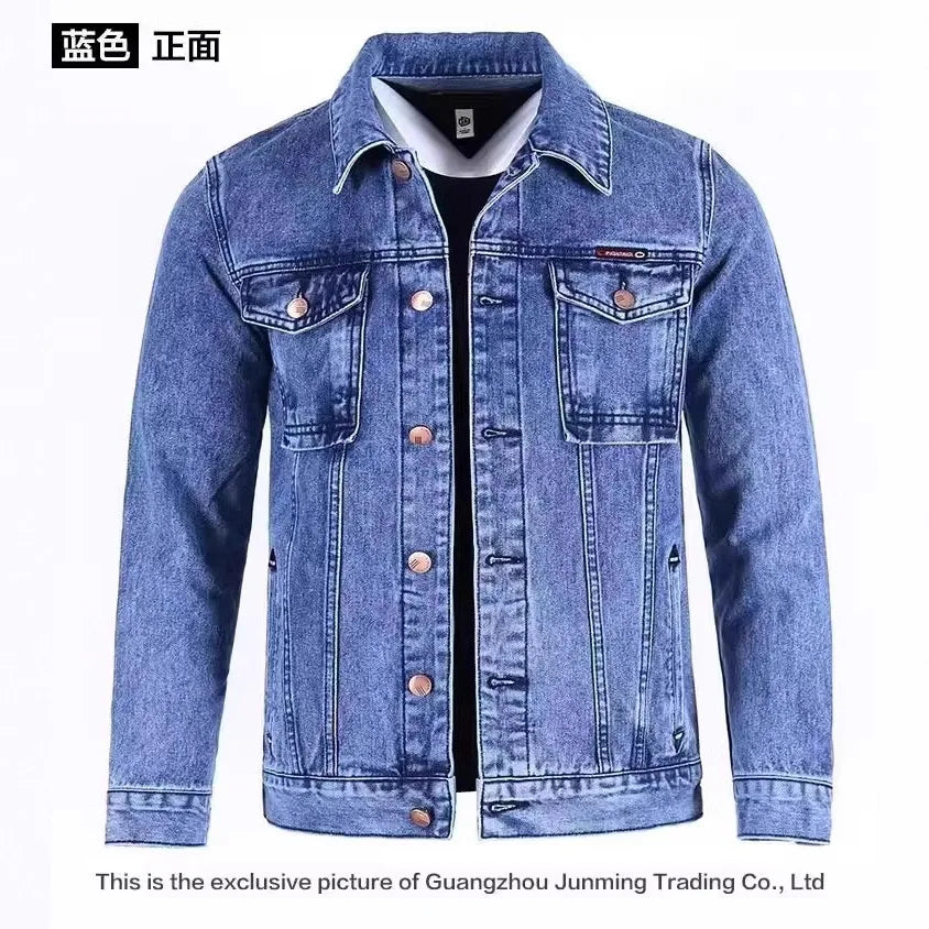 Unitim Giacca Da Lavoro In Denim Pesante Stile Americano Da Uomo Con Bottoni Retrò Streetwear Cowboy