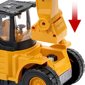 Giocattoli Escavatore Per Bambini 2 Anni, Camion Scavatore Con Ruote Elettriche E Luce, Veicolo Da Costruzione