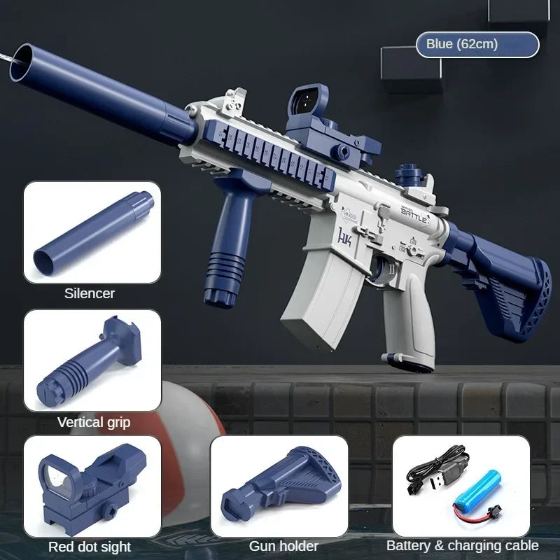 Pistola Ad Acqua Elettrica Automatizzata Per Bambini Portatile Gioco Da Spiaggia Estivo Fantasia