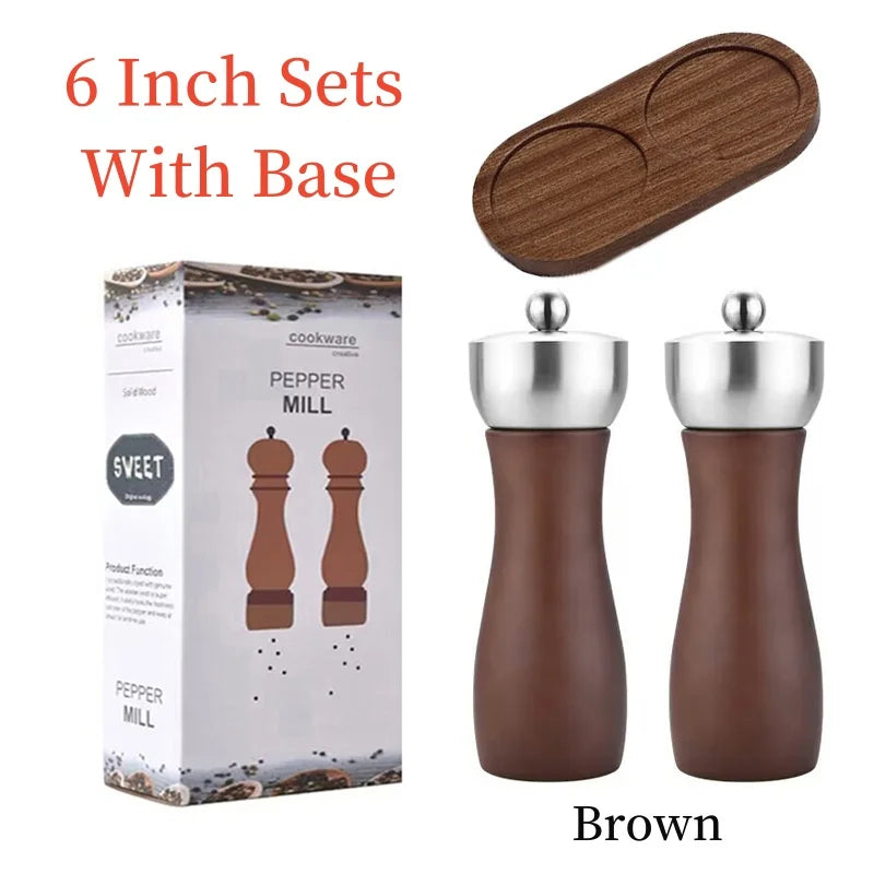 Set Di Macinapepe Manuale Per Sale E Pepe In Ceramica Regolabile Con Testa In Acciaio Inossidabile 304 Domestiche