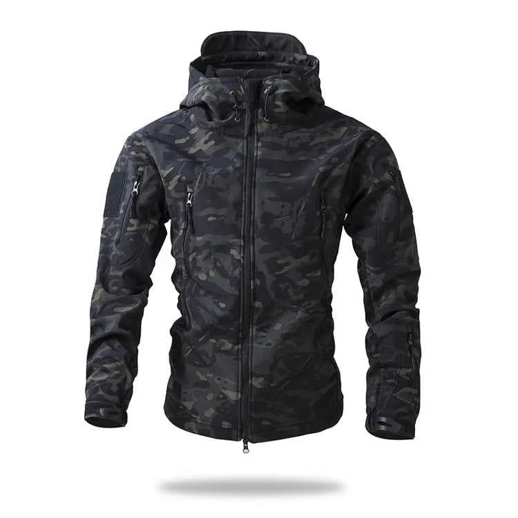 Lurker Giacca Soft Shell Tattica Pelle di Squalo Uomo Impermeabile con Cappuccio Mimetica Esterno da Caccia Autunno