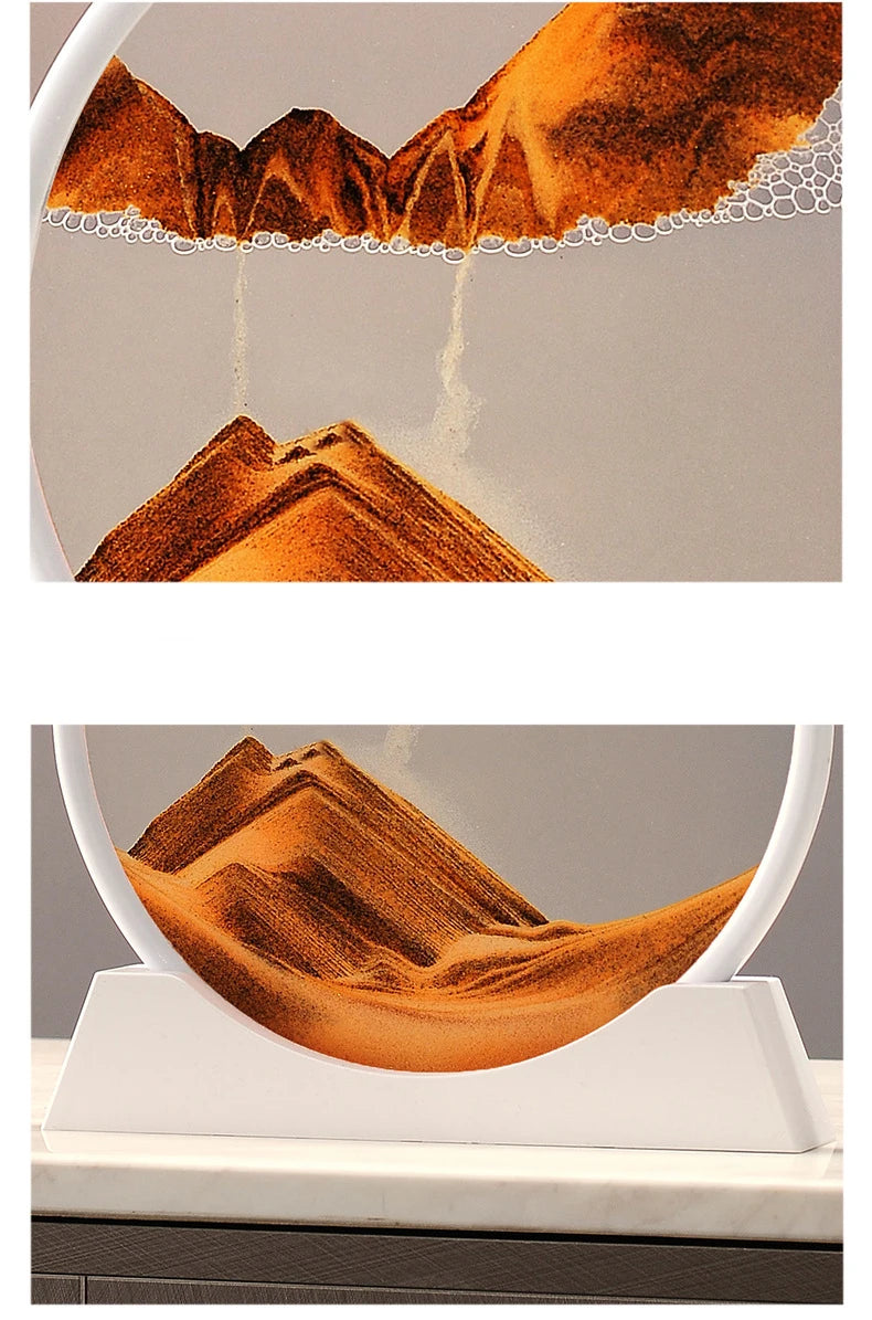 Clessidra Liquida 3D Arte Sabbia In Movimento In Vetro Regalo Originale Decorazione Per Casa E Ufficio