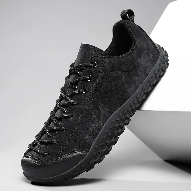 Coppia Scarpe Da Trekking Slip On Uomo All Aperto Punta Larga Per Alpinismo E Passeggio Confortevoli