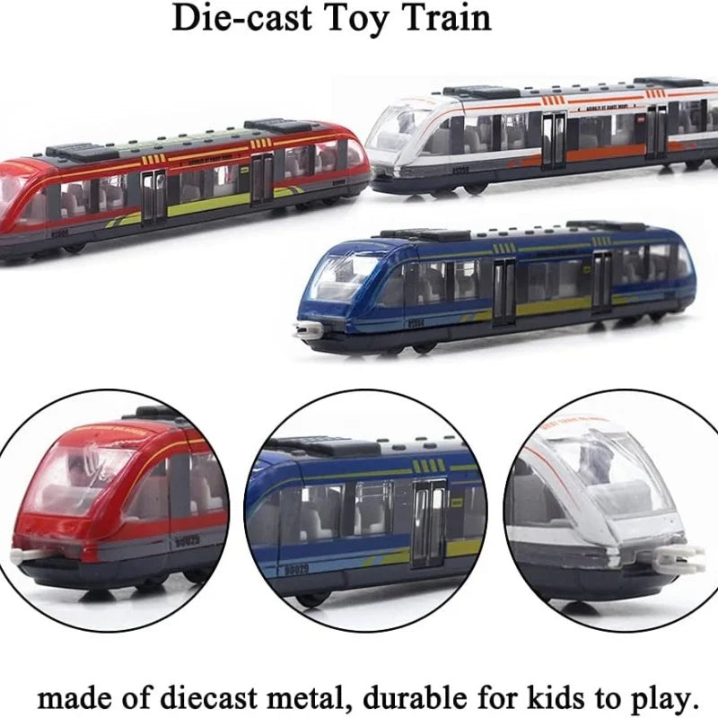 Set Treni Giocattolo Locomotiva Ad Alta Velocità Motore Pressofuso Modello Auto Scorrevole Per Bambini