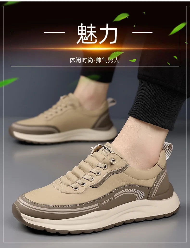 Scarpe Da Uomo Slip On In Pelle Impermeabili Antiscivolo Leggere Traspiranti Mocassini Casual Allingrosso