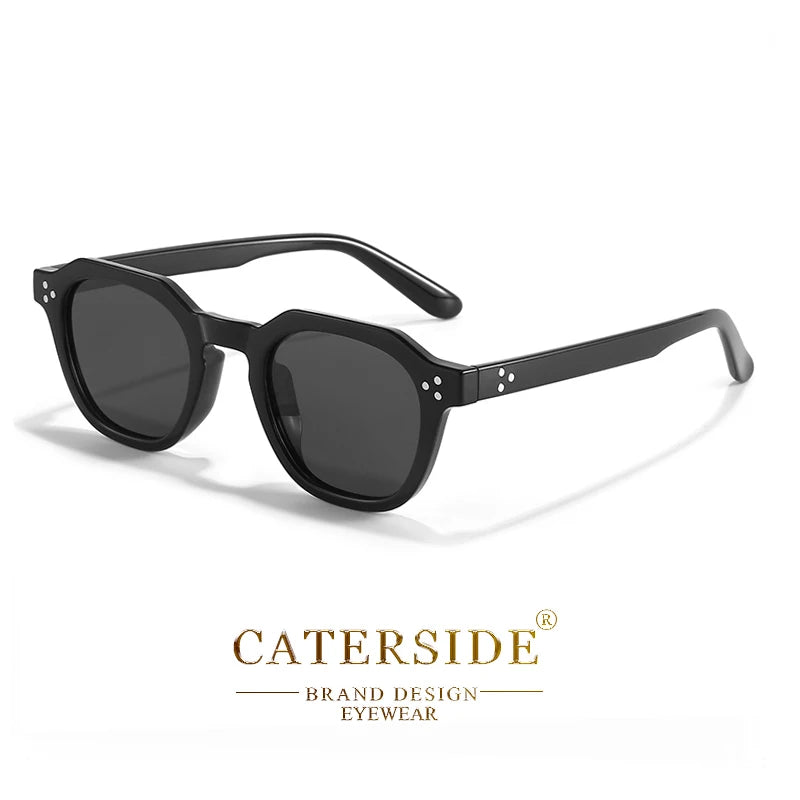 Occhiali Da Sole Polarizzati Retrò Unisex Caterside Ultraleggeri Montatura TR90 Poligonale Per Esterni Viaggio Di Qualità