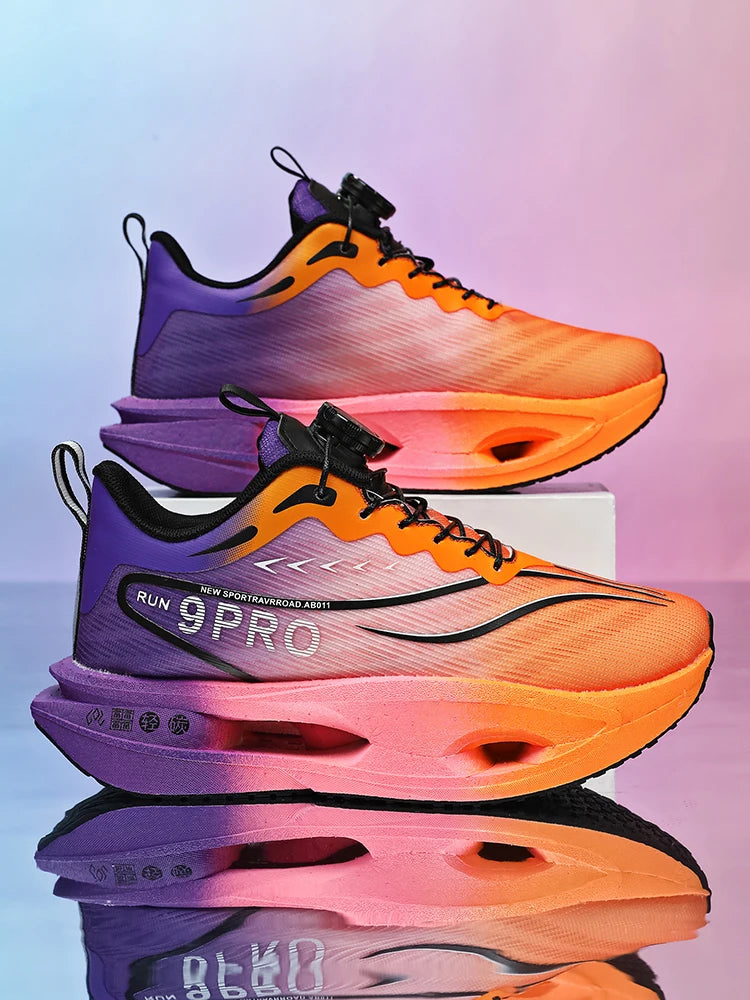 Scarpe Da Corsa Unisex Con Piastra In Carbonio E Cuscino Aria Traspiranti Leggere Sneakers Atletiche Antiscivolo