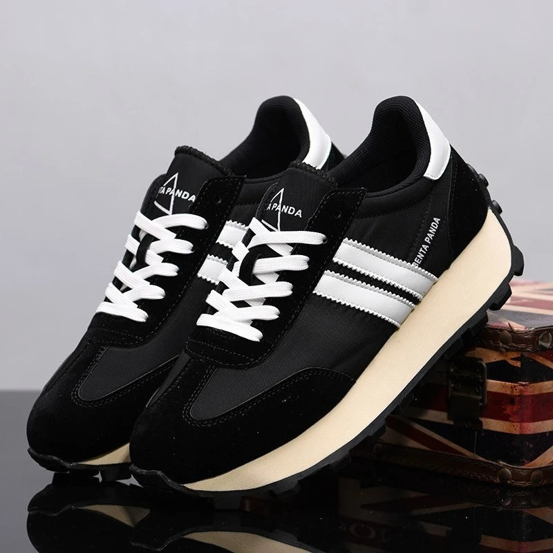 Scarpe Da Ginnastica Casual Uomo Donna Con Piattaforma Maggiorata Traspirante In Pelle Retro