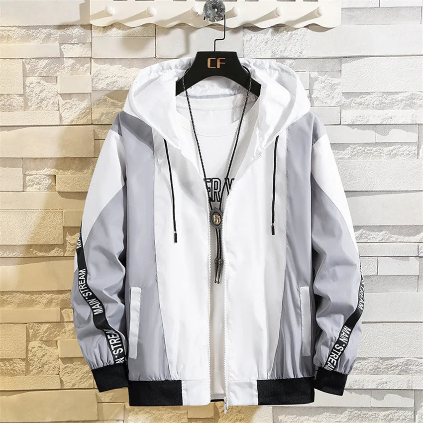 Giacche Uomo Donna Hip Hop Olympia Giacca A Vento Patchwork Con Cerniera All Aperto Harajuku Abbigliamento Maschile
