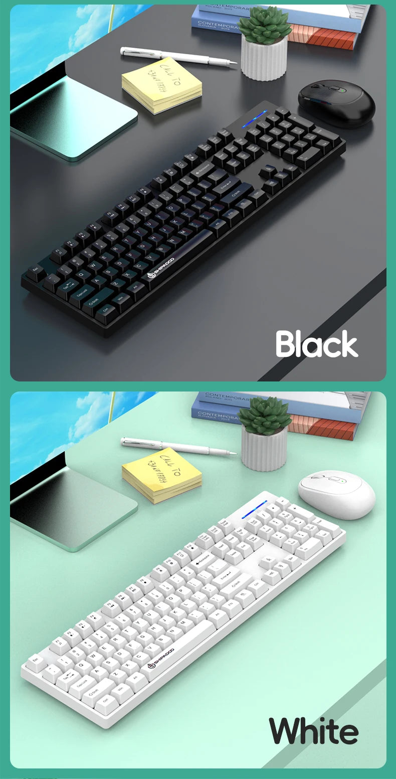 Set Tastiera E Mouse Wireless Per Gaming E Ufficio Compatibile Con Laptop E Desktop Accessori Per Ufficio Incluso