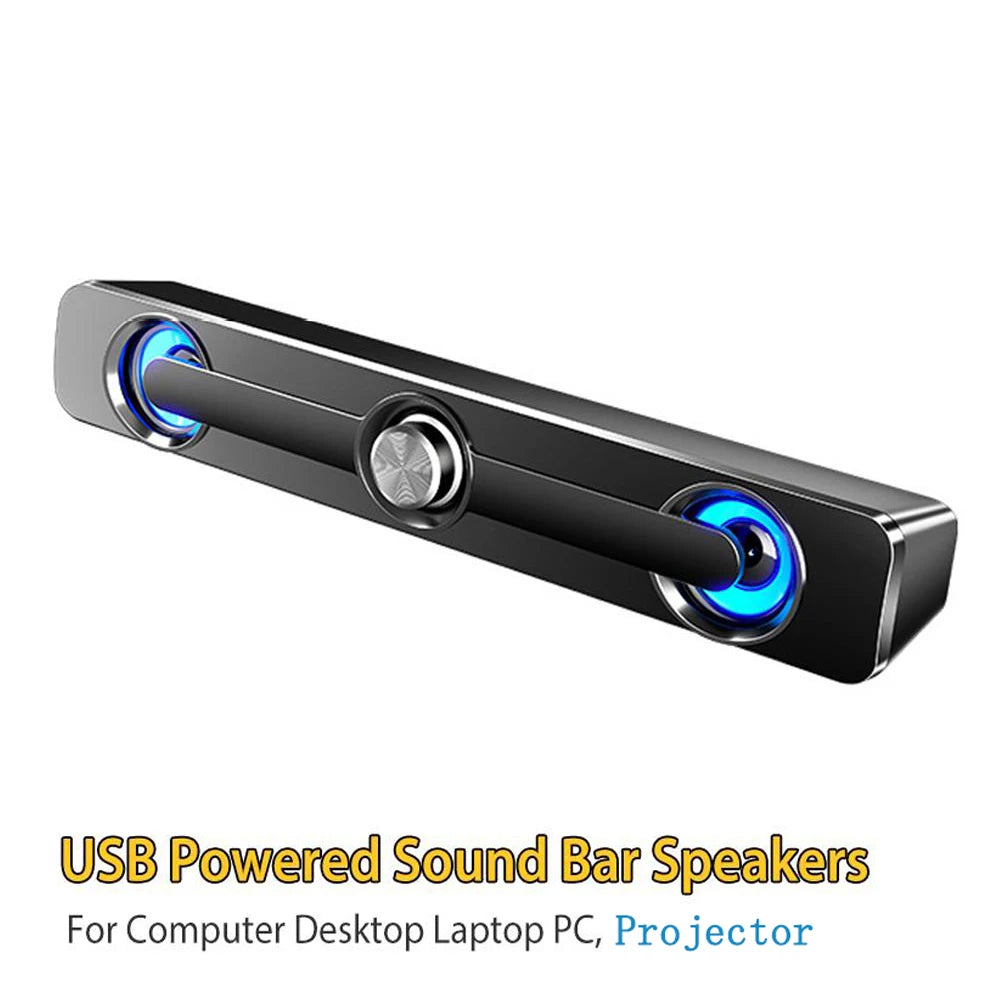 Salange Bar Sound PC Bluetooth USB Cablata Con Aux 3,5 Mm Per Proiettore Laptop Telefono Computer