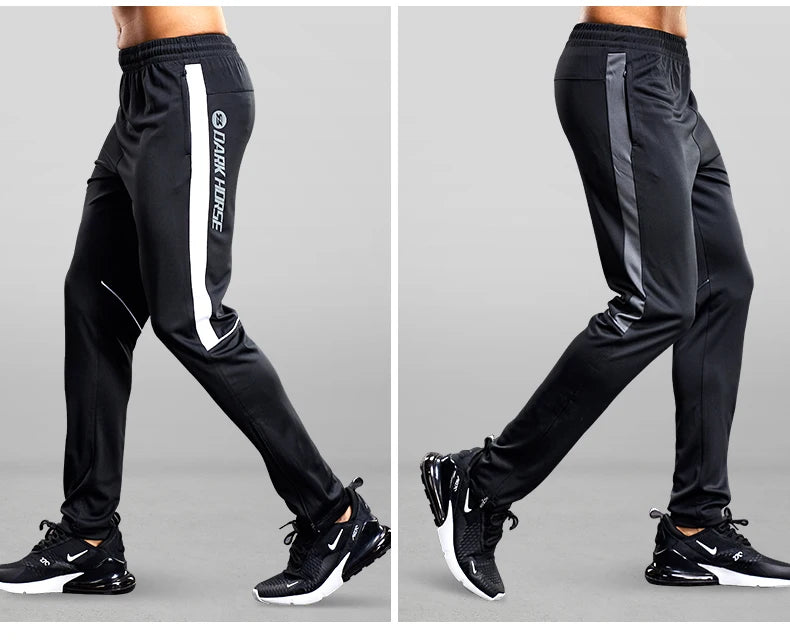 Pantaloni Sportivi Da Uomo Con Tasche Con Cerniera Per Corsa Allenamento Calcio Fitness In Poliestere Modello A102