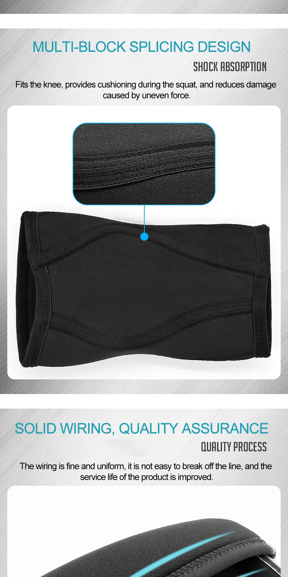 Ginocchiere Neoprene 7 Mm Aolikes Stabilità Protezione Comfort Sollevamento Pesi CrossFit Per Atleti
