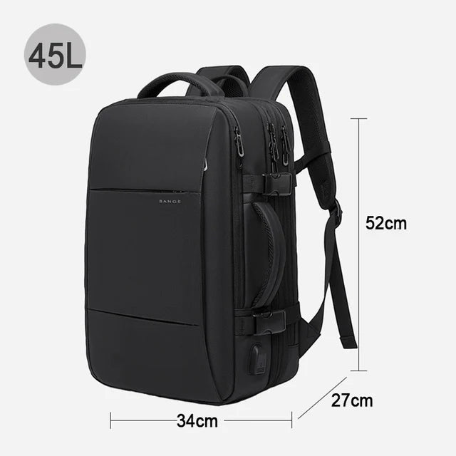 Zaino Espandibile BANGE Da Uomo Per Laptop 17,3 Pollici Impermeabile Grande Capacità Per Viaggio E Escursionismo
