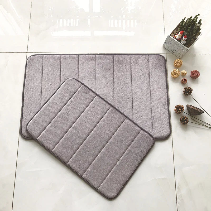 Tappetino Antiscivolo Per Bagno Trapuntato In Pile Corallo VIKAMA Assorbente E Resistente Per Ingresso Domestico