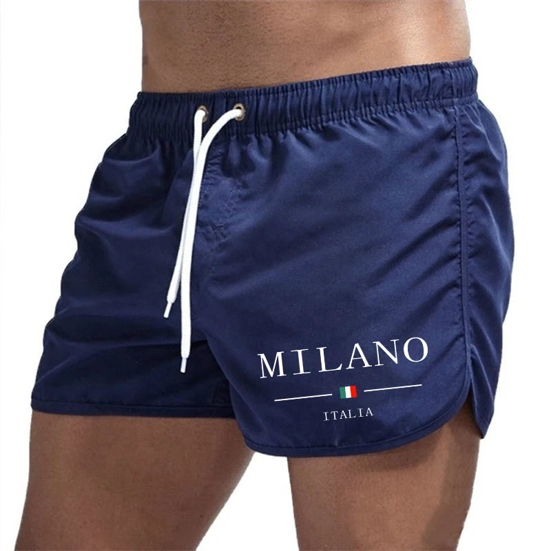 Pantaloncini Da Spiaggia Da Uomo Estivi 2025 Con Stampa Urbana E Asciugatura Rapida Per Nuoto E Surf