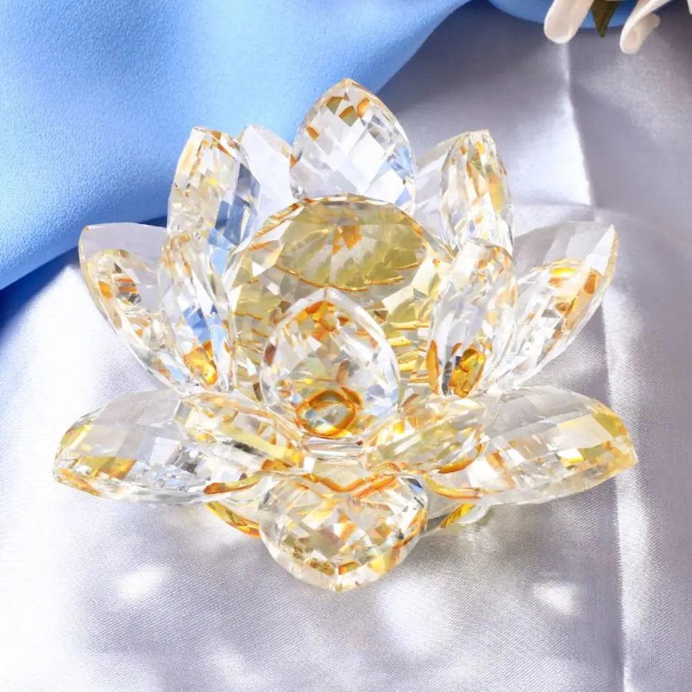 Regali Souvenir Fermacarte Vetro Artigianale Miniatura Fiore Di Loto Decorazione Figurina Cristallo