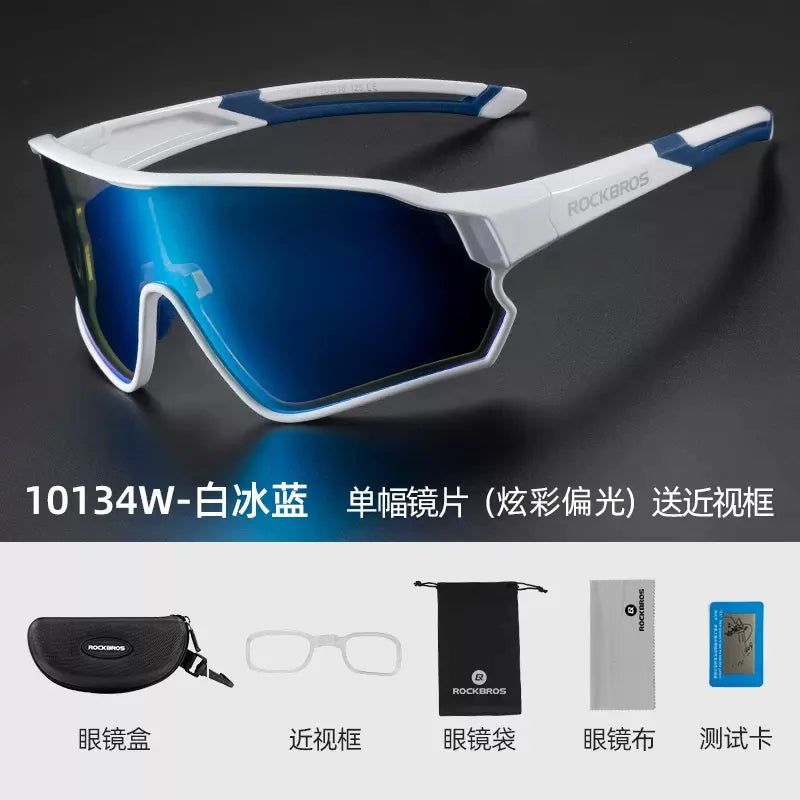 Rockbros Occhiali Da Ciclismo Polarizzati UV400 Unisex Leggeri Per MTB Road Bike Attrezzatura Sportiva