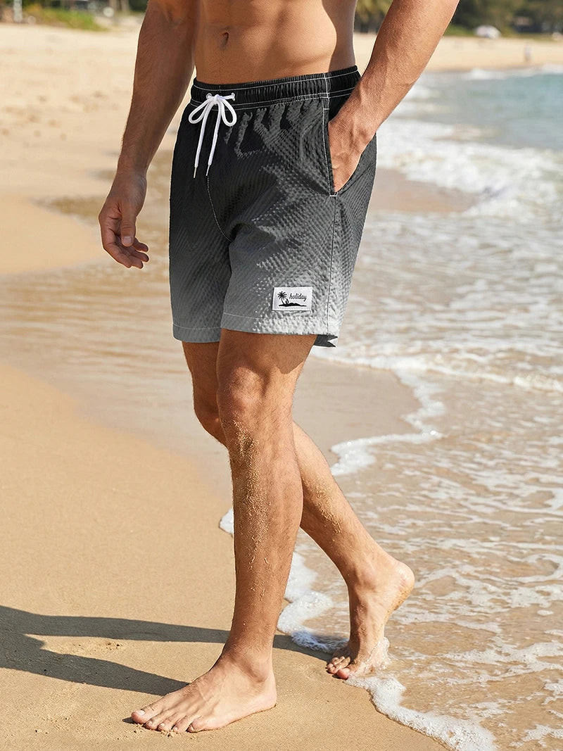 Pantaloncini Da Spiaggia Da Uomo Con Asciugatura Rapida Fodera In Rete Tasche Shorts HooThreads Costume Da Bagno