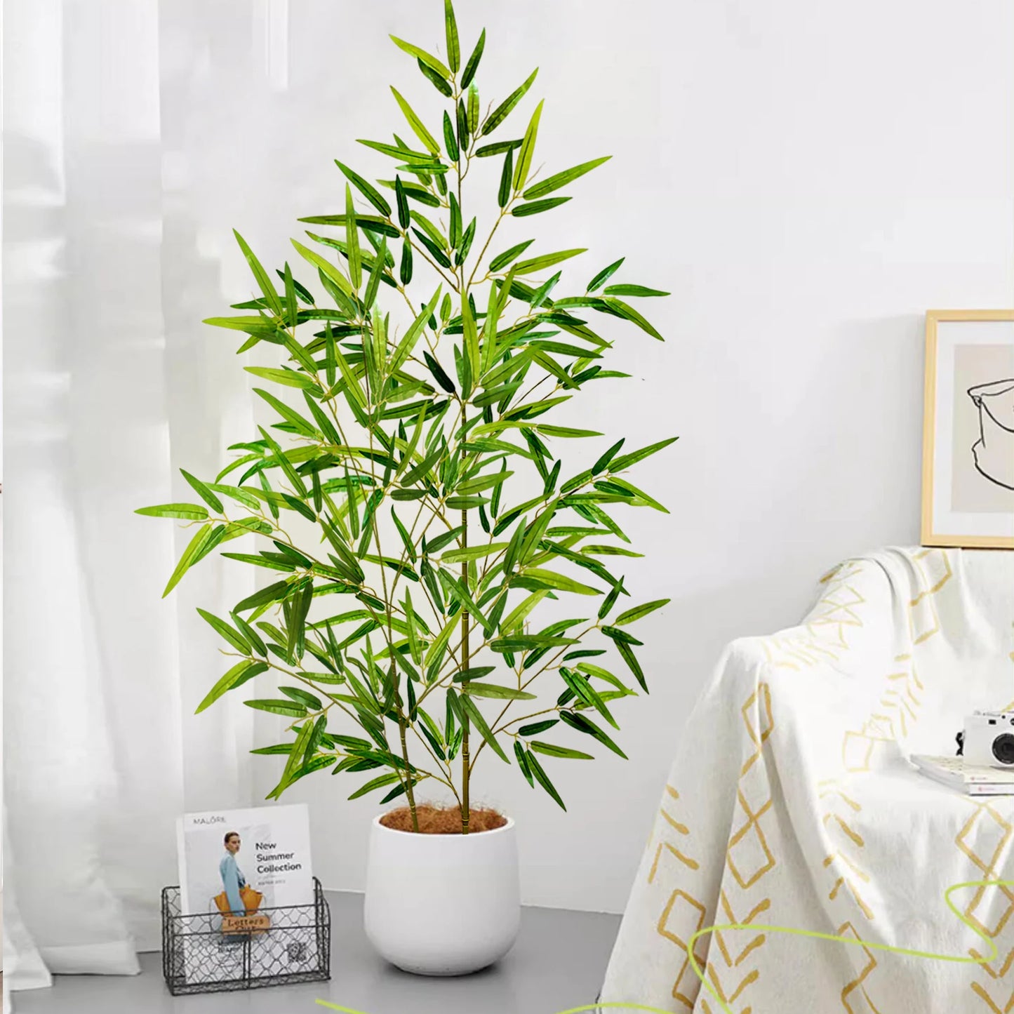 Foglie Di Bambù Artificiali Verdi Da 120 180 240 Cm Piante Di Rami Finti Per Casa E Uffici Commerciali