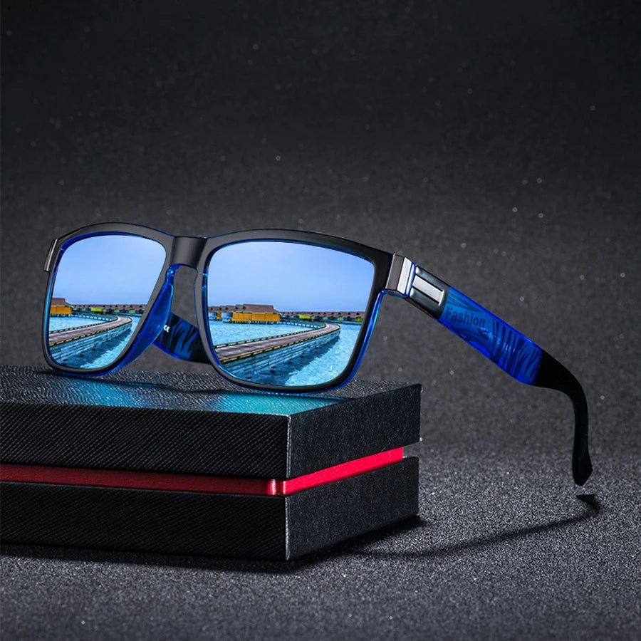 Set Da Tre Occhiali Da Sole Classici Quadrati UV400 Uomo Donna Leggeri Colorati Per Guida Pesca Esterno