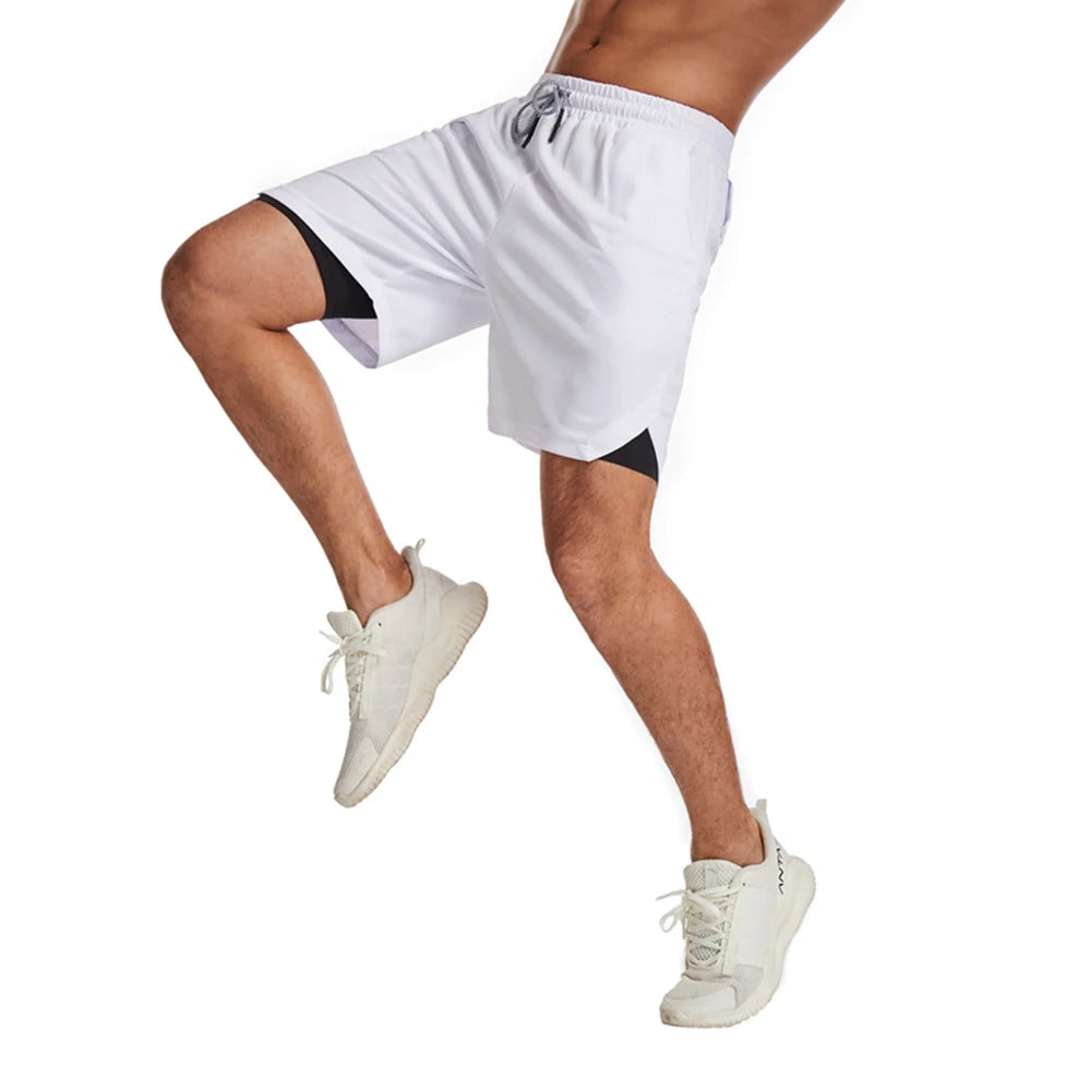 Pantaloncini Da Corsa Da Uomo 2 In 1 Palestra Allenamento Fitness Estivi 2025 Nuovi