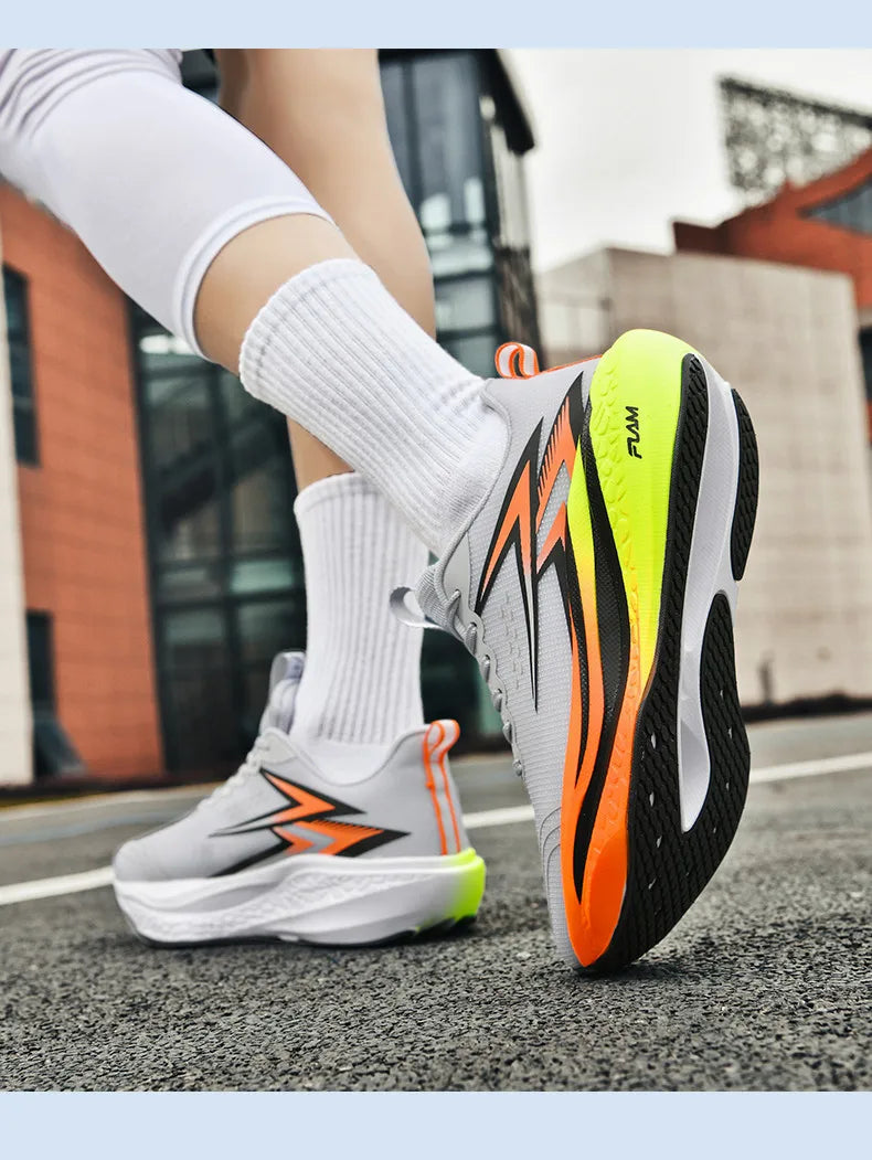 Scarpe Da Corsa Uomo E Donna Leggere Traspiranti Per Maratona Con Bordo In Carbonio Scarpe Sportive Di Tendenza
