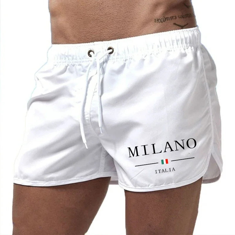 Pantaloncini Da Spiaggia Da Uomo Estivi 2025 Con Stampa Urbana E Asciugatura Rapida Per Nuoto E Surf