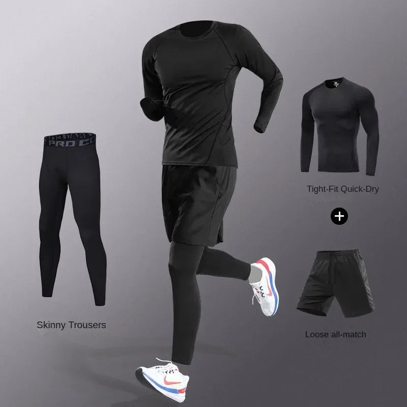 Completo Da Uomo In Fibra Ghiaccio Ad Asciugatura Rapida Set Per Corsa Fitness Maratona Ciclismo Allenamento