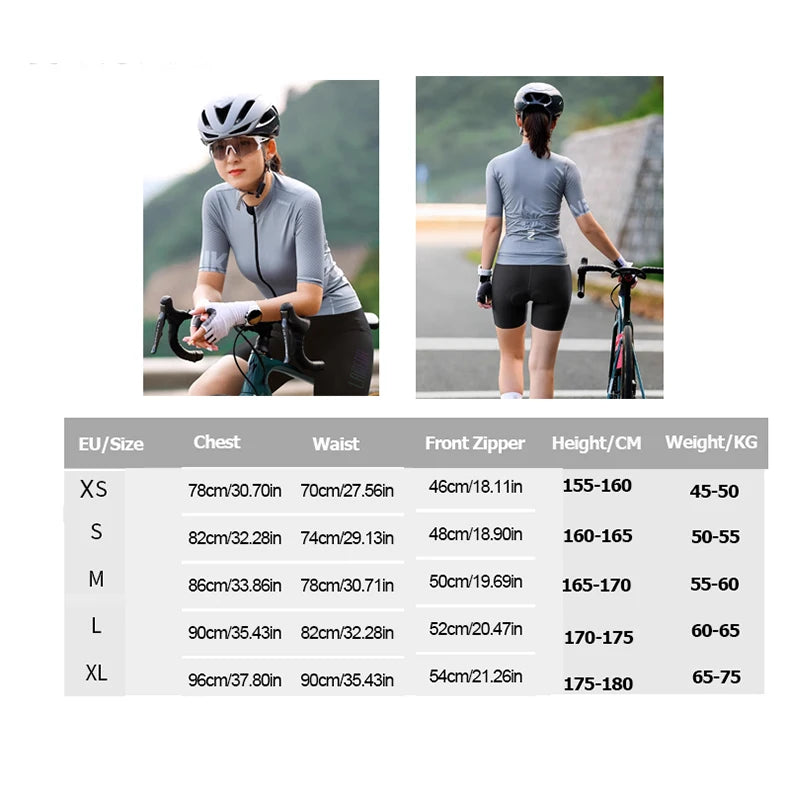 Maglia Ciclismo Da Donna Maniche Corte Estiva Quick Dry MTB Con Tasche Jersey Abbigliamento Da Ciclismo